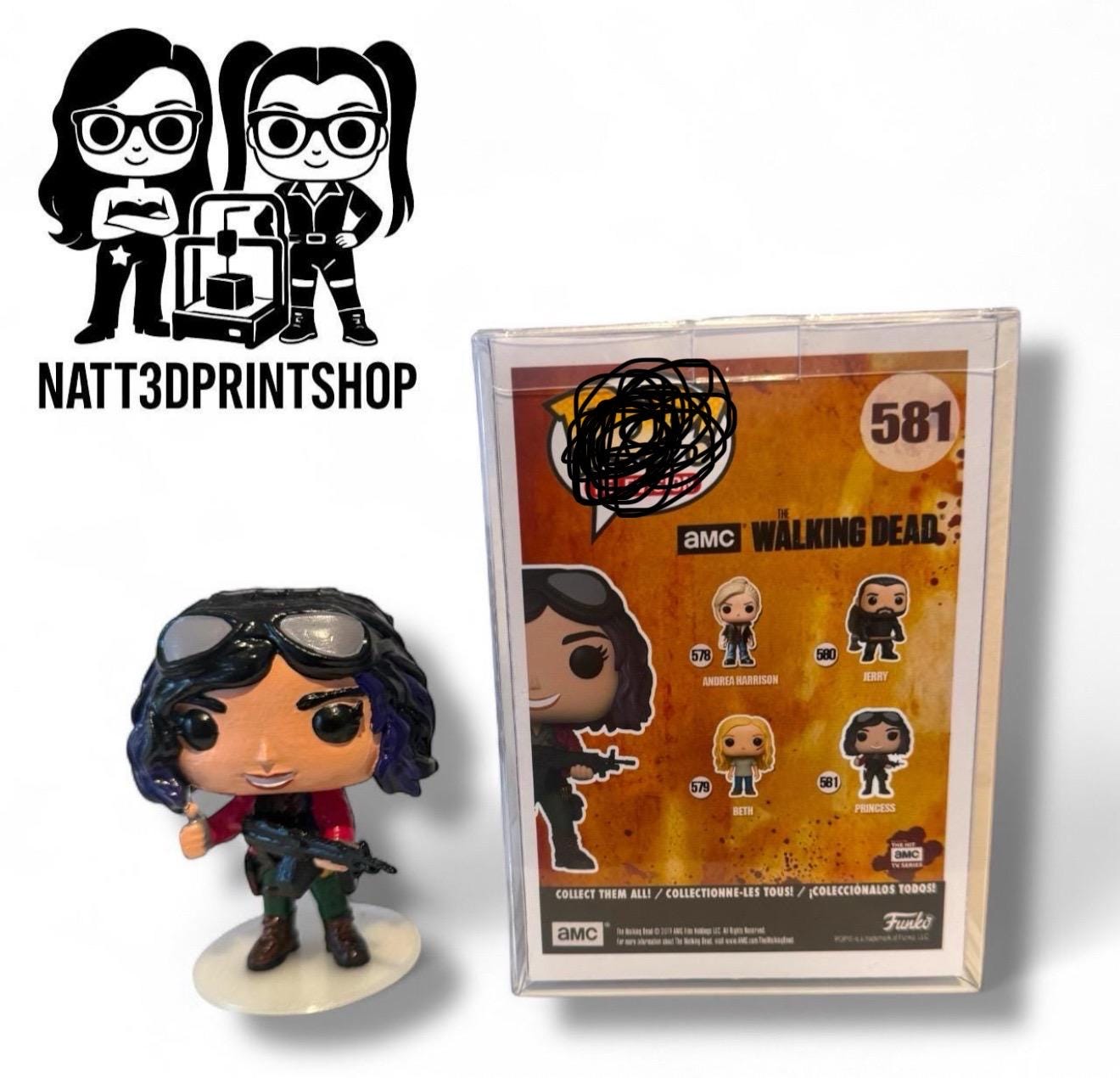Princess – The Walking Dead Custom Pop Style | Limited Edition Collectible Vinyl Figure with Box