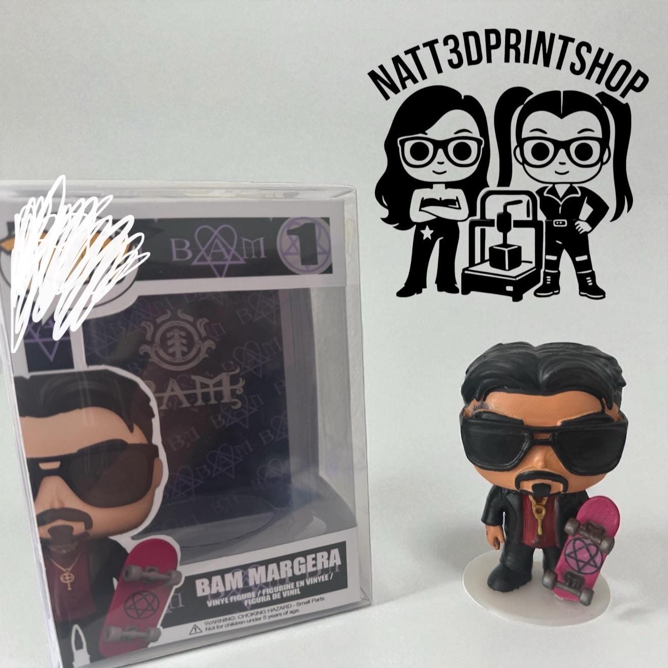 Custom Bam Margera Pop Style – Limited Edition Hand Painted Figure
