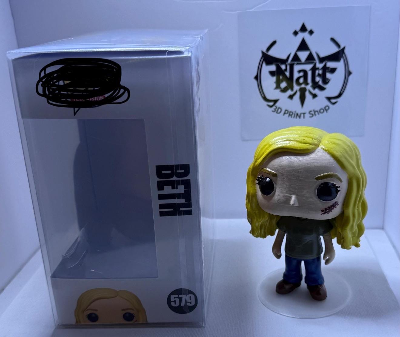 The Walking Dead Beth Custom Pop Style β 3D Printed & Hand Painted