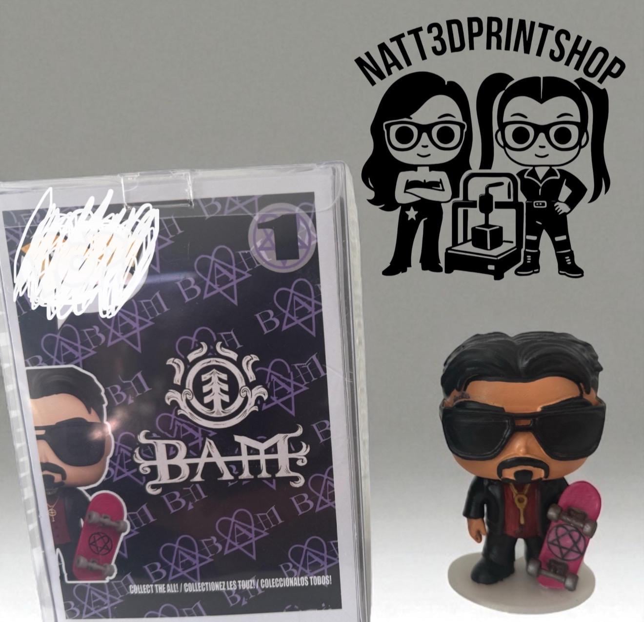 Custom Bam Margera Pop Style – Limited Edition Hand Painted Figure