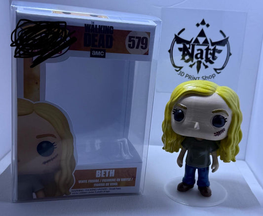 The Walking Dead Beth Custom Pop Style – 3D Printed & Hand Painted